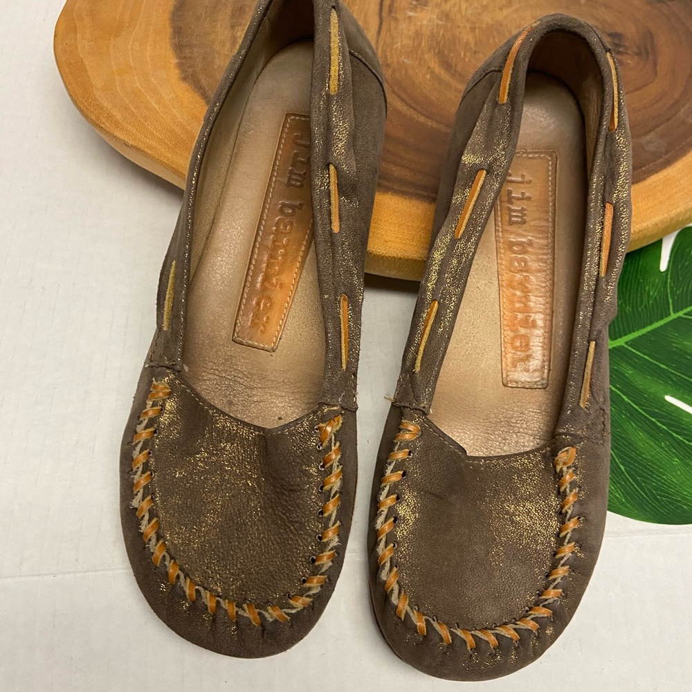 Jim Barnier Leather Moccasin Loafers